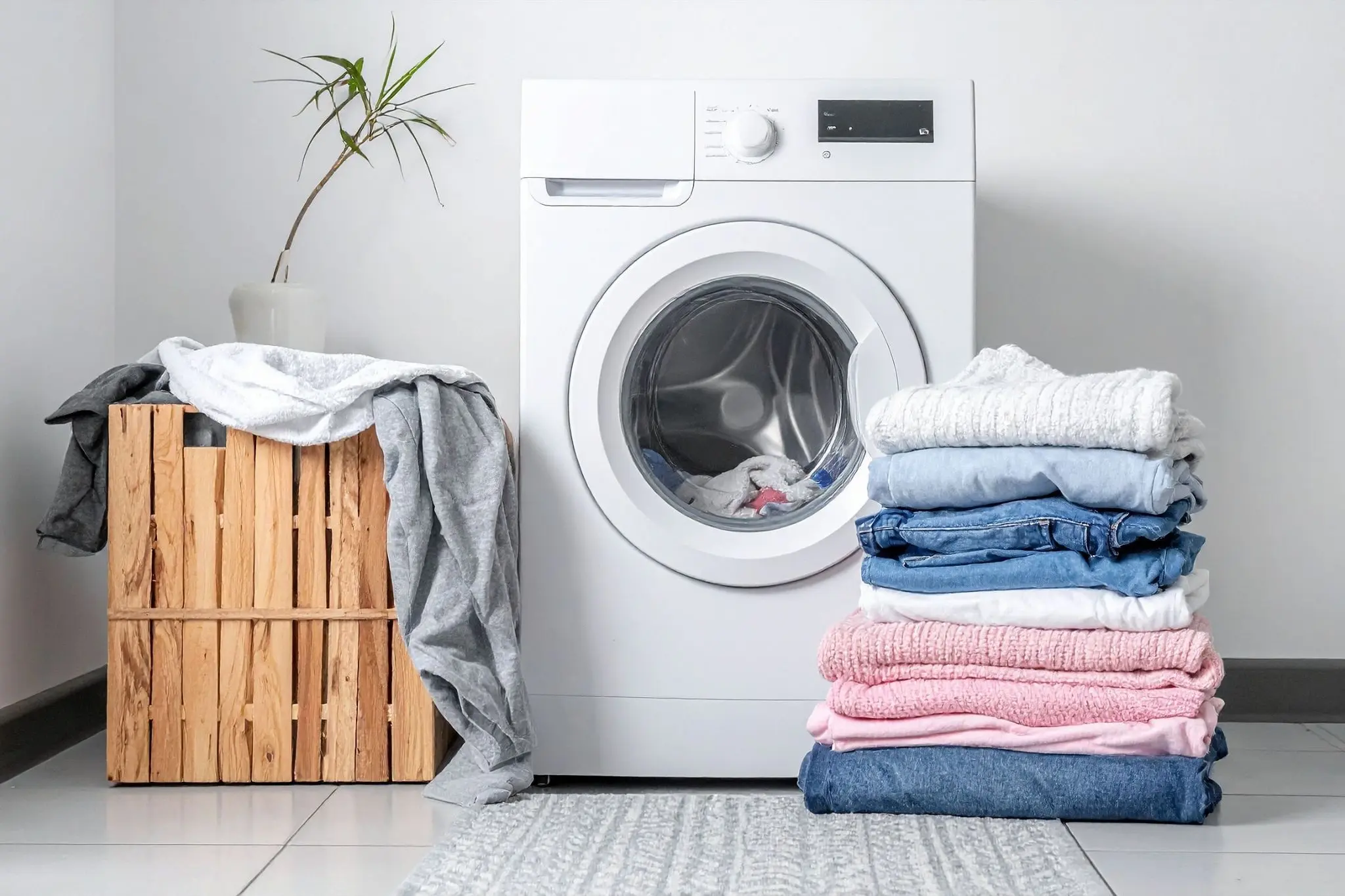 Coin operated washing machine with dryer