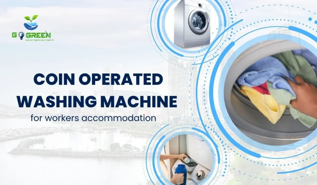 coin operated washing machine for workers accommodation